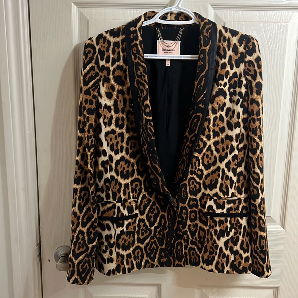 Juicy Couture Leopard Print Blazer